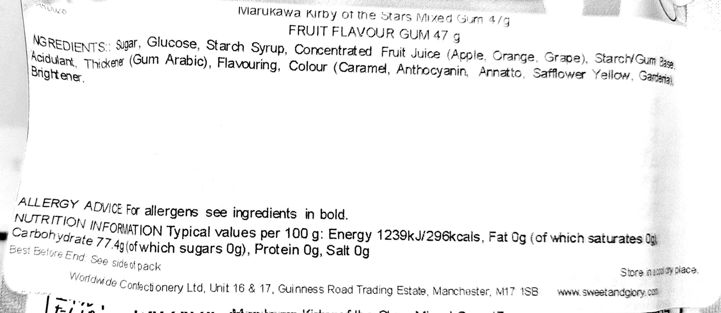 Kirby of the Stars Fruit Gum