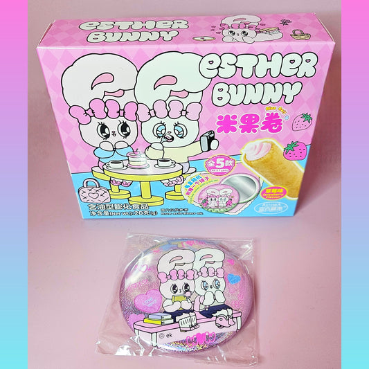 Esther Bunny Strawberry Rice Snacks with Mirror