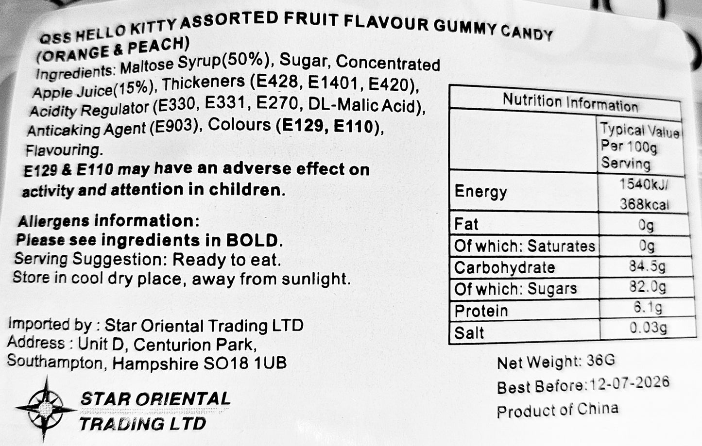 Sanrio Gummies - Hello Kitty / My Melody / Kuromi