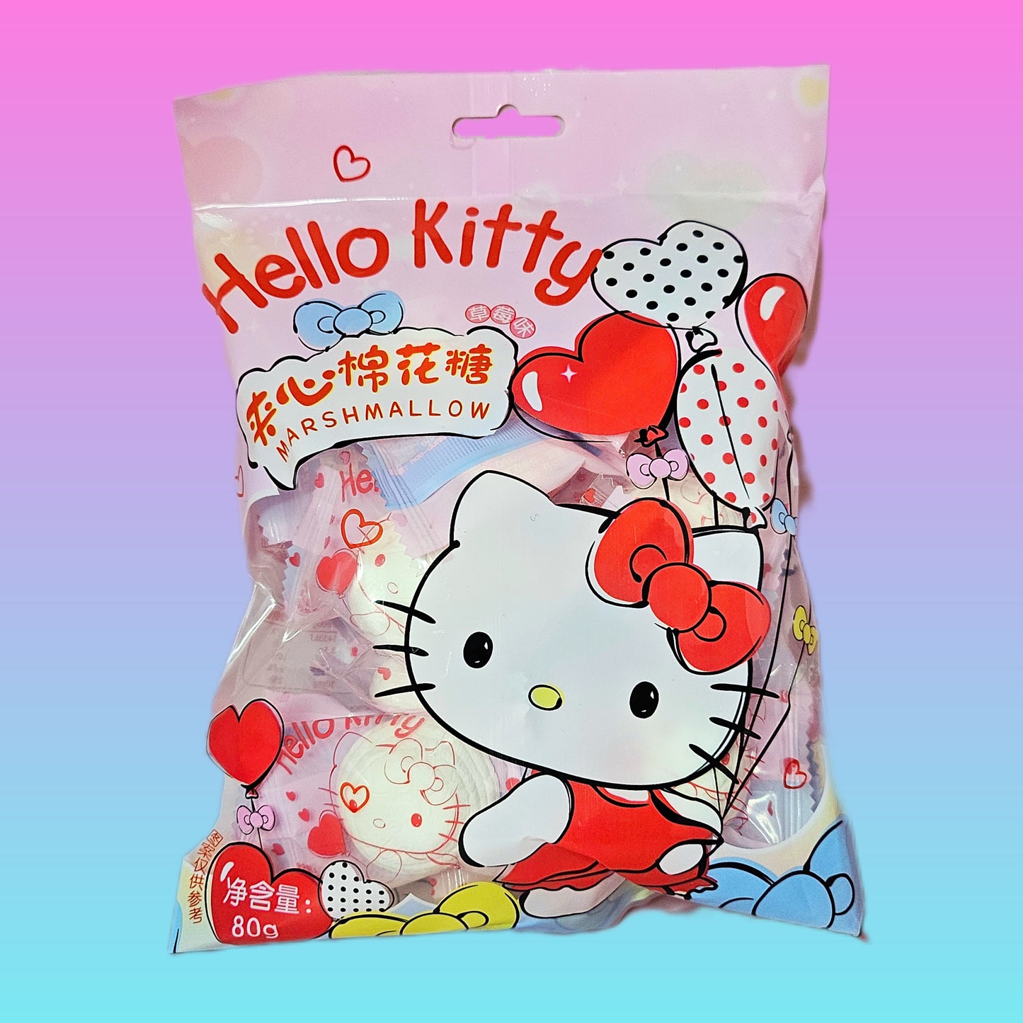Hello Kitty Marshmallows with Strawberry flavour filling
