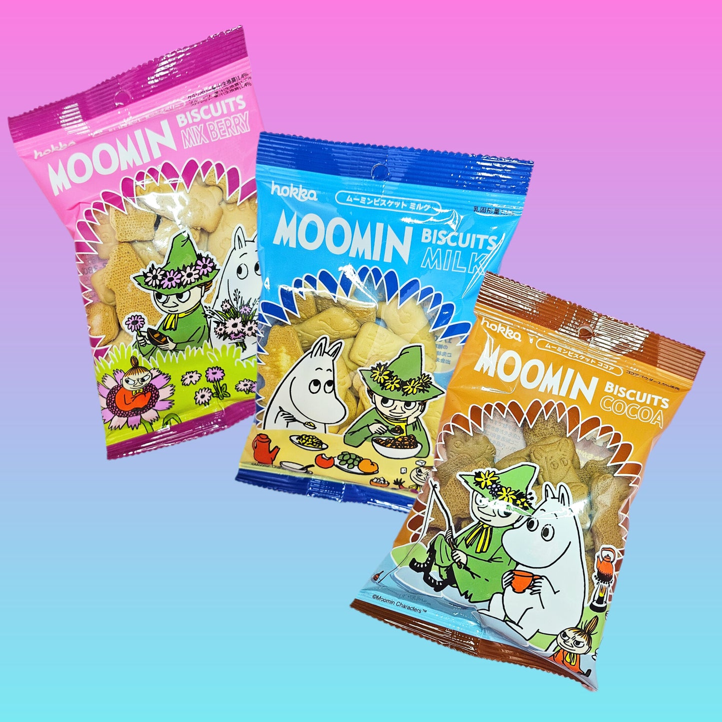 Moomin Biscuits - Cocoa / Mix Berry / Milk