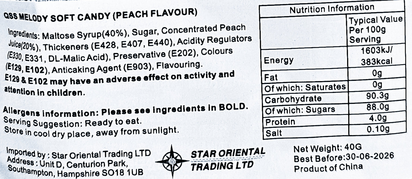 My Melody Peelable Peach Gummies